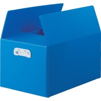 Boîte de rangement en plastique PP Coroplast pliable, écologique, imperméable, empilable, légère, personnalisable avec velcro et poignée découpée