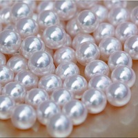 Perles d'eau de mer Akoya, perles rondes parfaites, haute brillance, matériel pour bijoux DIY, vente directe en gros