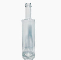 Botol Kaca Mini Transparan 400ml 750ml Custom Pabrik Cina dengan Tutup Gabus untuk Anggur, Rum, Gin, Spirit, Liquor, Whisky, Tequila