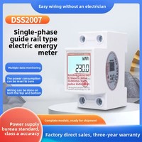 YXQZN Meter kWh Mini Mikro-track DDS2007 Satu Fasa untuk Rumah Pintar, Pemasangan di Rel, 60/80A, Dapat Direset, Kompak, 220V, Sewa