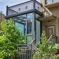 Verrière de jardin panoramique quatre saisons en alliage d'aluminium et verre, moderne et personnalisée pour l'extérieur résidentiel