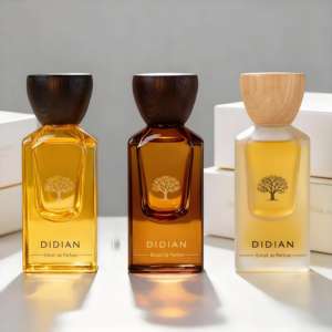 Botella de Perfume de Vidrio Ámbar de Lujo Personalizada, 30ml 50ml 100ml, Botella Cuadrada con Atomizador, Botellas Vacías para Perfumes con Cierre a Presión y Embalaje en Caja - Product Image 4