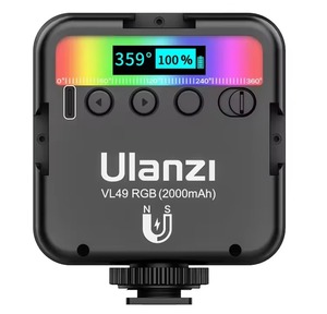 Lampe de panneau LED RVB dimmable rechargeable ULANZI 2000 mAh VL49, éclairage photo portable 360 couleurs pour caméra vidéo - Product Image 1