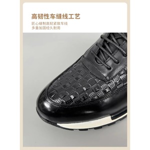 Chaussures habillées en cuir pleine fleur pour hommes, style britannique, toutes saisons, décontractées, confort originaux, design de marque - Product Image 6