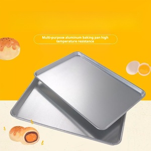 صينية خبز تجارية للمخابز مقاس 40x60 سم من الألومنيوم، صاج معدني لخبز الخبز والكيك والبسكويت - Product Image 2