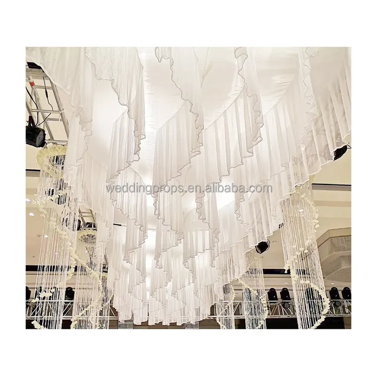 Wedding Pipe And Drape System Decorative Ceiling Drapery