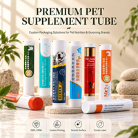 Tube en aluminium-plastique pour suppléments pour animaux de compagnie, pour équipement de remplissage automatique, emballage personnalisé imprimé