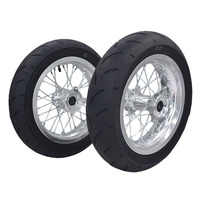 Roues de moto CNC de 12 pouces avec moyeu en aluminium 2.50-12/3.00-12 avec pneu de route 90/90-12 et 120/70-12