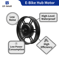 Moteur de moyeu de vélo électrique 20 pouces en aluminium moulé avec jante intégrée, moteur arrière à entraînement direct sans balais de 175 mm pour vélo électrique à pneus larges