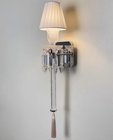 Applique Murale LED de Luxe Française, Support Torche, Lampe en Cristal, Éclairage Décoratif pour Maison, Hôtel, Salon, Fixation Murale