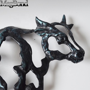 Durable Cast Iron Cow Figurine Engraved Wall Mounted Decor <strong>for</strong> Home and <strong>Garden</strong> Hand Carved Metal Crafts <strong>Plaque</strong> <strong>for</strong> House - Product Image 3
