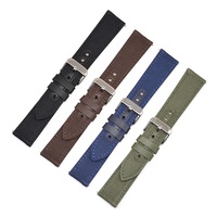 Benutzer definierte 18mm 20mm 22mm 24mm Quick Release Armband Echtes Leder Canvas Uhren armband
