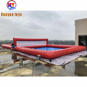 Pista de voleibol inflable grande, 16x8x2m, juego de playa flotante - Product Image 1
