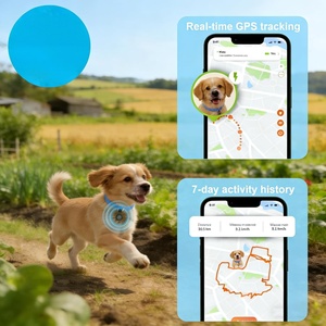 Cute Design Waterproof Full Cover Protective Silicone Collar for <b>Dogs</b> GPS Navigation Accessory Anti-Lost - Product Image 3