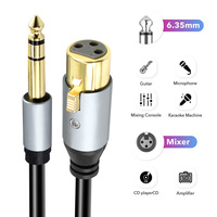 Câble femelle Xlr mâle à 3 broches 6.35mm haute qualité sonore câble Xlr professionnel câble Xlr équilibré pour Microphone