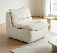 Canapé modulaire simple rembourré en mousse de style crème moderne pour salon et appartement