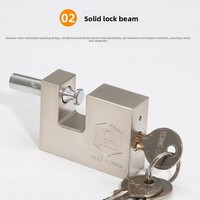Cadenas antivol rectangulaire mat à ouverture horizontale, cylindre en fer, modèle YD Rectangle Chine