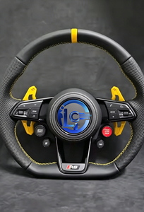 Volante Ergonomico in Fibra di Carbonio con LED per <span class=keywords><strong>Audi</strong></span> <span class=keywords><strong>A6</strong></span>/S6 A7/S7 2010-2015, Modifica Interni - Product Image 4