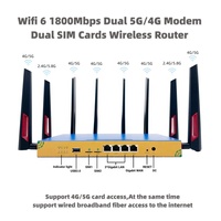 Routeur WiFi 6 WL309 double module 5G double carte SIM MT7621A 1800 Mbps 802.11ax 4G 5G avec emplacement pour carte SIM