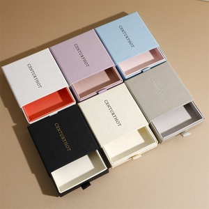 Puppysew hộp đồ trang sức với vải dưới trang sức ngăn kéo hộp handmade Vòng đeo tay Vòng cổ bông tai đóng gói hộp với logo - Product Image 1