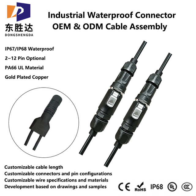 Marine Grade Waterproof Connector Metal Audio Signal IP68 Sealed Cable Assembly OEM Manufacturer