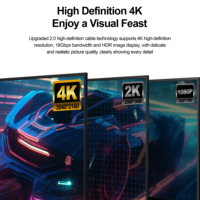 LinkJun A467 4K pour câble HDMI 2.0 transfert 18Gbps ARC HDR écran de télévision intelligente miroir moniteur de bureau pour câble HDMI pour haut-parleur