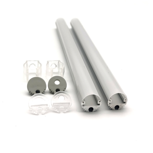 Hot Sale YG-T15 OD15mm Round Tube Led Linear Aluminum Profiles PC Diffuser Cover for Hanging Lighting