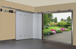 <span class=keywords><strong>Porte</strong></span> <span class=keywords><strong>de</strong></span> <span class=keywords><strong>garage</strong></span> coulissante en acier coloré <span class=keywords><strong>de</strong></span> 40 mm d'épaisseur - Style industriel à levage électrique - Product Image 2