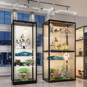 Escaparate de exhibición de vidrio acrílico con puertas correderas de luces LED para tienda minorista, tienda Boutique y sala de exposición de centro comercial - Product Image 2