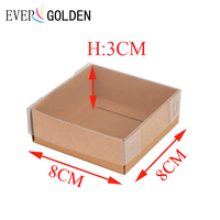 8X8X3CM Elegante Maßgefertigte Papier-Geschenkboxen mit Transparentem Deckel für Abschlussfeier Weihnachten & Baby Dekorative Geschenke