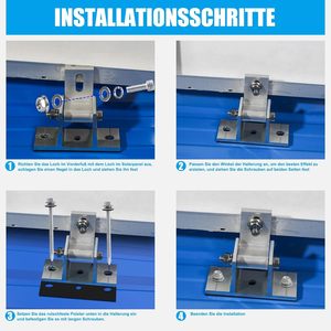 Supports de montage solaire en aluminium, ensemble de 8 pièces pour toit ondulé, pieds de support avec finition anodisée - Product Image 3