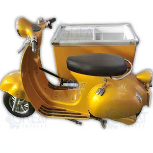 Di buona qualità retrò scooter vegan gelato cibo triciclo carrello ciclomotore carrello carrello motore ciclo wagon