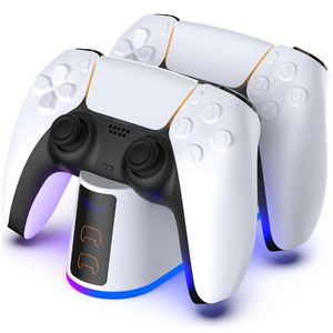 PS5 Controller <b>Charging</b> Stand Dual USB Type <b>C</b> RGB Lighting Game Console Accessory Holder - Product Image 1