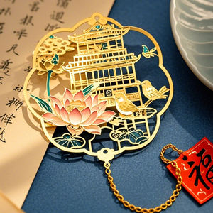 Marcapáginas de Metal de Alta Calidad al por Mayor, Diseño de Trébol de Cuatro Hojas Hueco en 3D, Marcapáginas de Metal Esmaltado Personalizado para Amantes de los Libros - Product Image 6