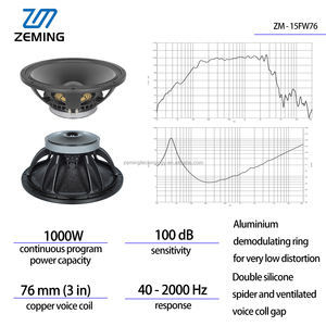 Haut-parleur PA 15 pouces, <span class=keywords><strong>woofer</strong></span> 1000 W, bobine vocale en cuivre de 76 mm, haut-parleur en aluminium 600 W, caisson de basses audio professionnel, caisson de basses SPL 15 - Product Image 2