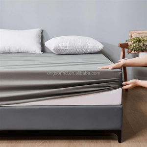 Draps de lit chauds <span class=keywords><strong>drap</strong></span> <span class=keywords><strong>housse</strong></span> polaire hiver <span class=keywords><strong>drap</strong></span> de fond super doux imperméable couleur unie - Product Image 3