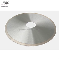 Lame de scie diamantée segmentée silencieuse et continue JDK pour marbre, porcelaine, céramique, scie à pont, coupe humide, 4-14 pouces