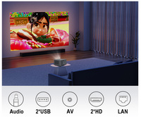 Projecteur intelligent Everycom RD829 Full HD avec mise au point automatique, correction trapézoïdale, 750 lumens ANSI, projecteurs LED Android HD 4K 1080p