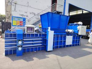 <span class=keywords><strong>Presse</strong></span> à balles hydraulique entièrement automatique <span class=keywords><strong>pour</strong></span> vêtements / <span class=keywords><strong>Presse</strong></span> à balles horizontale <span class=keywords><strong>pour</strong></span> tissus à vendre - Product Image 1