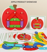 Juego de Construcción Montessori con Formas de Animales, Plantas, Letras, Números y Vehículos, Rompecabezas de Tablero con Clavijas y Bloques Apilables para Niños Pequeños