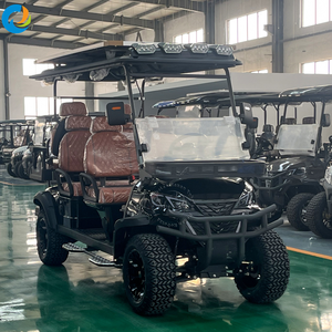 Voiturette de <span class=keywords><strong>golf</strong></span> électrique tout-terrain 6 places 48V en acier pour visites touristiques, véhicule porteur pour aéroport - Product Image 5