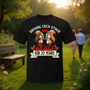 Camiseta para parejas por el 22.º aniversario de boda, que se han enamorado el uno del otro durante 22 años - Product Image 3