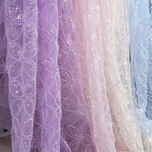 Perles Sequin Maille Broderie Tulle Dentelle Tissu Sequin Stretch Maille Broderie Français Maille Matériel Dentelle Tissu - Product Image 1