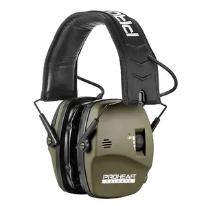 NRR 22dB Bantalan Telinga Gel Hijau Pelindung Telinga Pelindung Telinga Menembak Pelindung Suara Telinga Earmuff Comtac