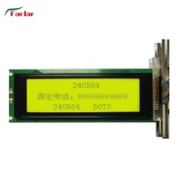 Modul LCD Grafis Hitam-Putih 240x64 FSTN dengan Lampu Latar LED Pengontrol T6963C Produsen Shenzhen