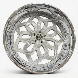 Rines XINLAI de Malla Forjada de Calidad, 20 21 22 Pulgadas, 5x114.3, Diseño de Radios Flotantes en Plata Pulida para Lexus LS GS Luxury - Product Image 1