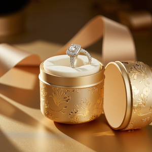 Caja de anillo de lujo Premium, personalizable, papel Kraft, caja cilíndrica de papel ecológica reciclable popular, precio de fábrica de China - Product Image 2