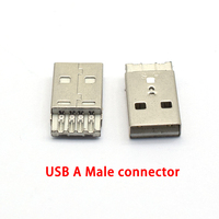 Connecteur mâle de type Usb 2.0 a Prise USB AM 4 broches Type a Connecteur mâle personnalisable