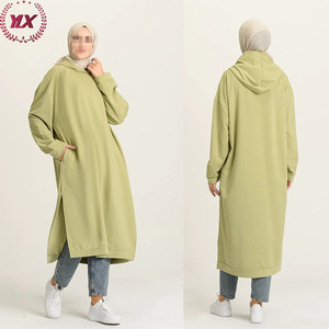 Bonne qualité prix raisonnable nouveau moderne vert clair confortable coton polaire mi-longueur coton à capuche décontracté et vêtements de sport - Product Image 1