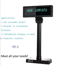 Customer Display Pos Support Multiple Languages VFD POS Customer Display Not Touch Screen USB Or RS232 With 20x2 Lines
